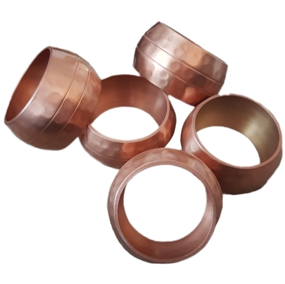 Copper Moscow Mule Design Dinner Napkin Rings (Set of 5) - Picture 1 of 6